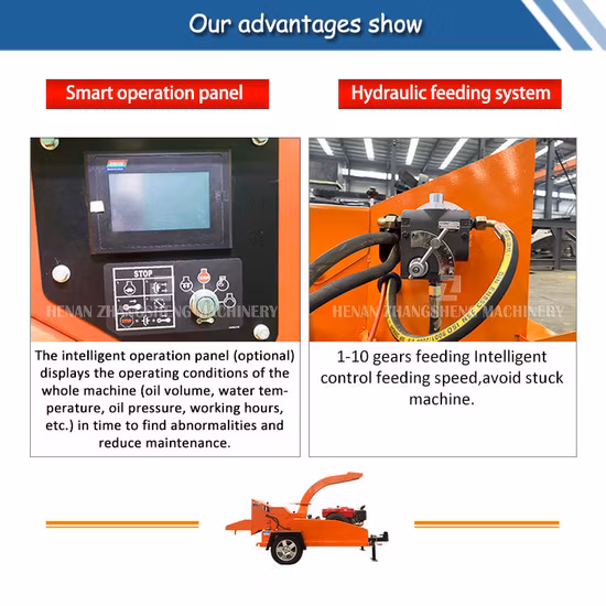 Trituradora trituradora de madera de árbol de bambú resistente diésel de 6 pulgadas de suministro de fábrica